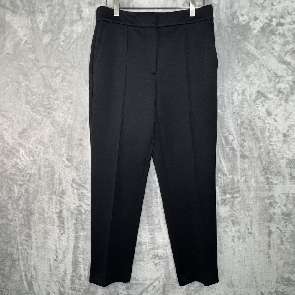 Ann Taylor Pants Womens 6 Black Stretch Ankle Dress Trousers Pockets Work